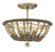 3-Light Ceiling Light in Burnished Silver