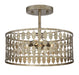 3-Light Ceiling Light in Antique Gold