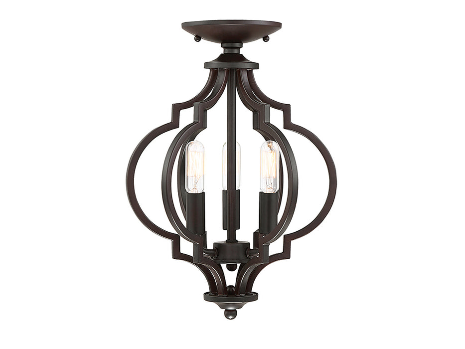 3-Light Ceiling Light in Oil Rubbed Bronze