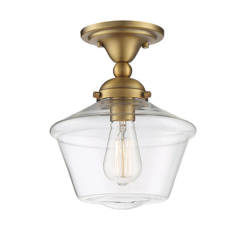 1-Light Ceiling Light in Natural Brass