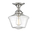 1-Light Ceiling Light in Polished Nickel