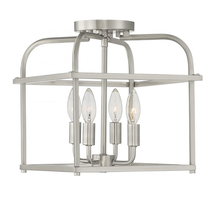 4-Light Ceiling Light in Brushed Nickel