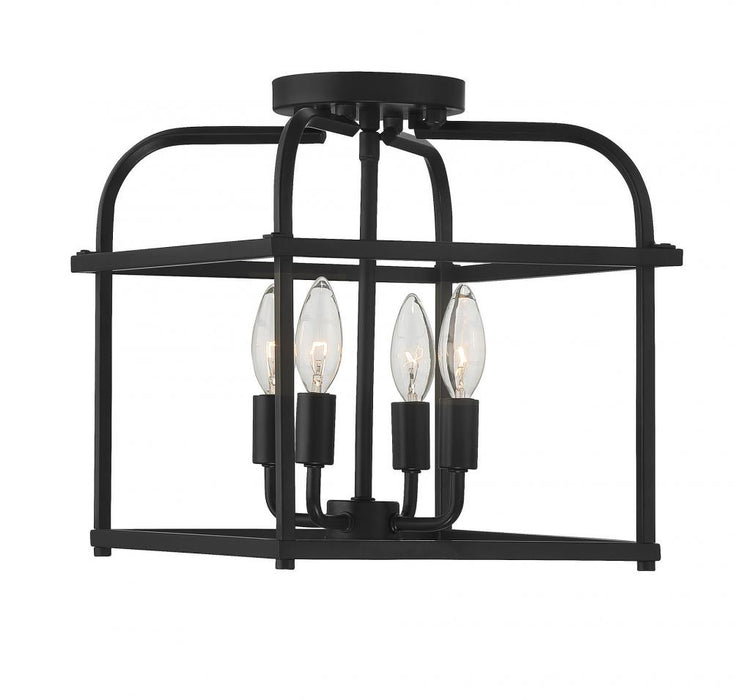 4-Light Ceiling Light in Matte Black