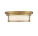 2-Light Ceiling Light in Natural Brass