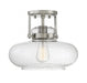 1-Light Ceiling Light in Brushed Nickel