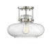 1-Light Ceiling Light in Polished Nickel