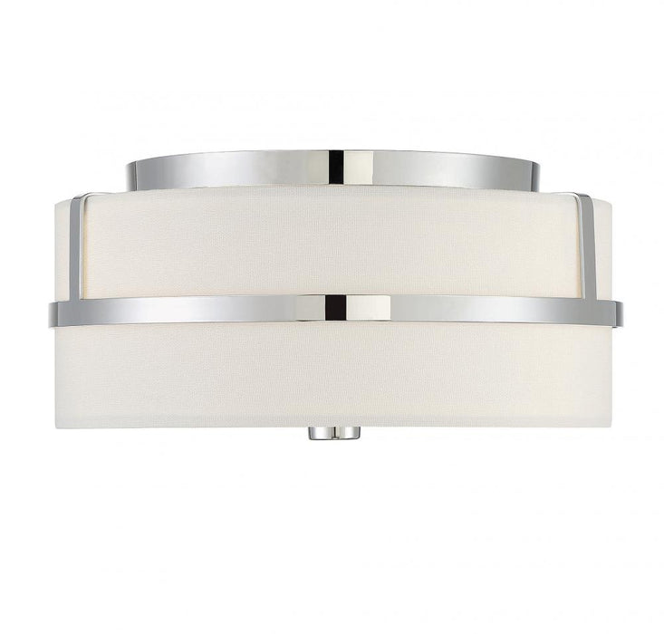 2-Light Ceiling Light in Polished Nickel