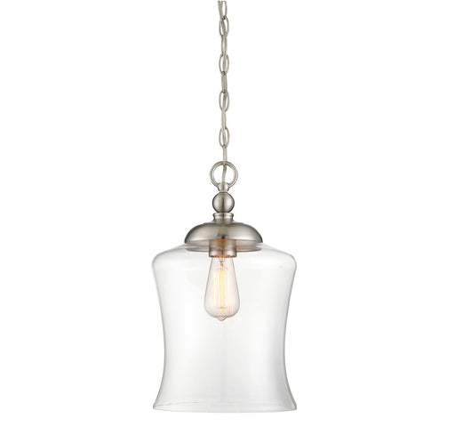 1-Light Mini Pendant in Brushed Nickel