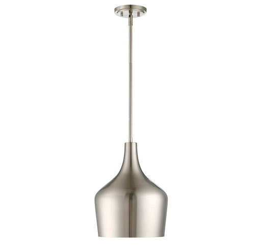 1-Light Pendant in Brushed Nickel