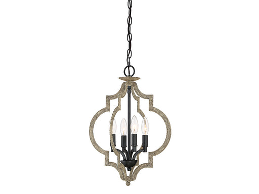 4-Light Pendant in Weathered Birch