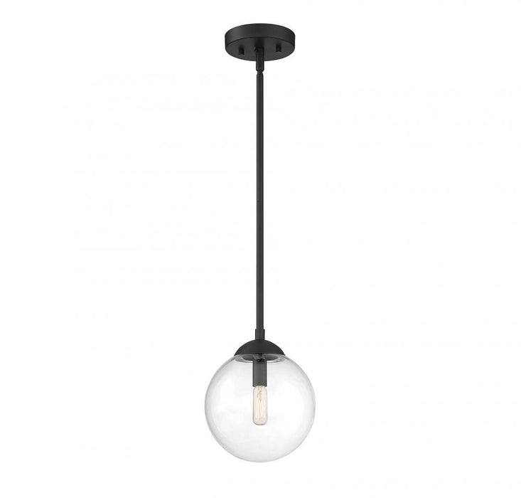 1-Light Pendant in Matte Black