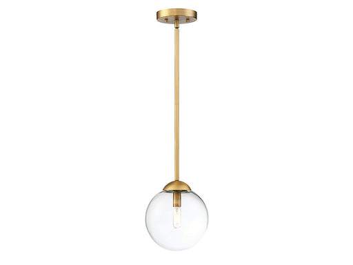 1-Light Mini Pendant in Natural Brass