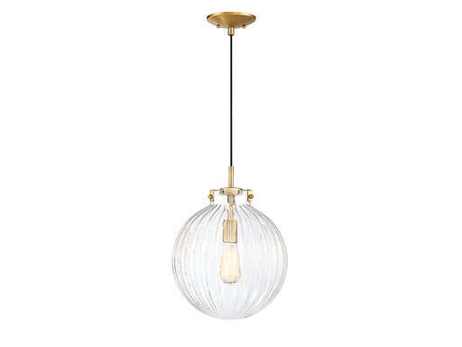 1-Light Mini Pendant in Natural Brass