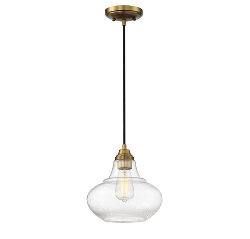 1-Light Mini Pendant in Natural Brass