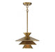 1-Light Pendant in Natural Brass