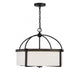 4-Light Pendant in Oil Rubbed Bronze with Wood Bronze