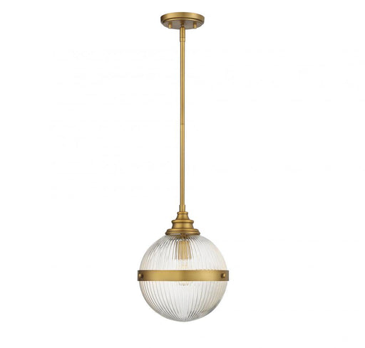 1-Light Mini Pendant in Natural Brass