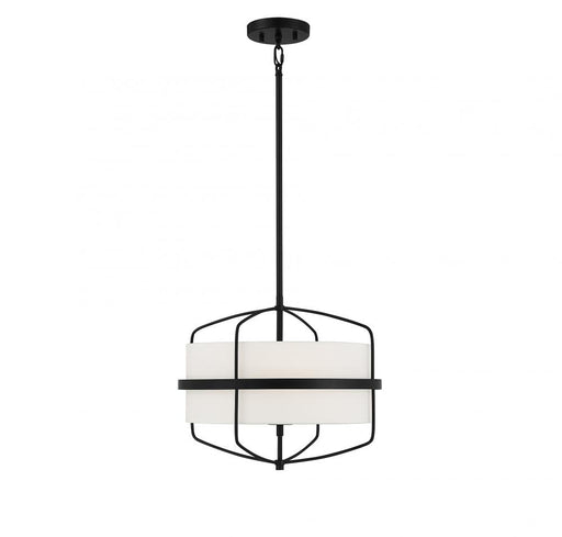 3-Light Pendant in Matte Black