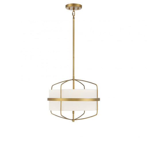 3-Light Pendant in Natural Brass