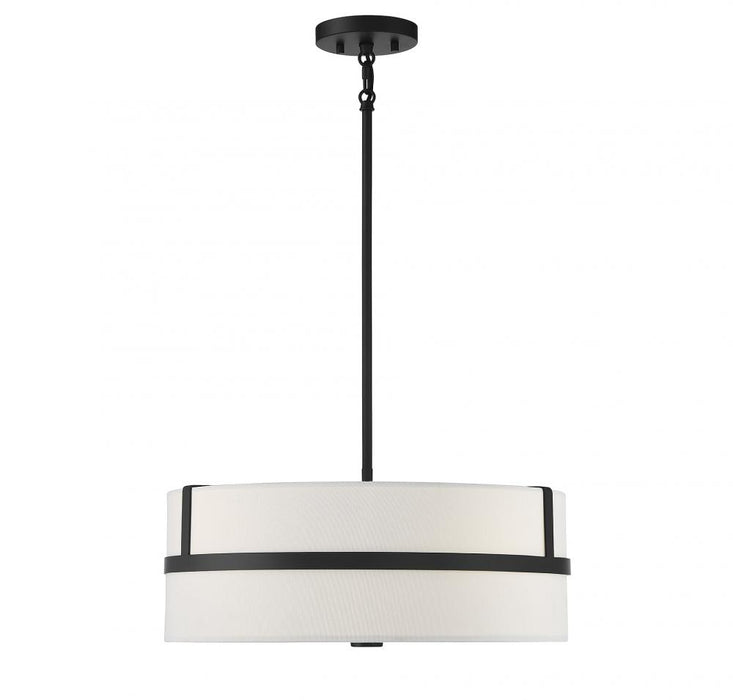 4-Light Pendant in Matte Black