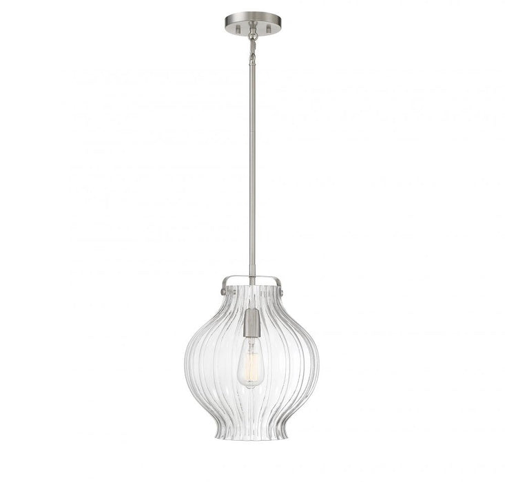 1-Light Pendant in Brushed Nickel