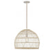 1-Light Pendant in Natural Rattan with A Matching Socket