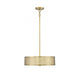 3-Light Pendant in Natural Brass