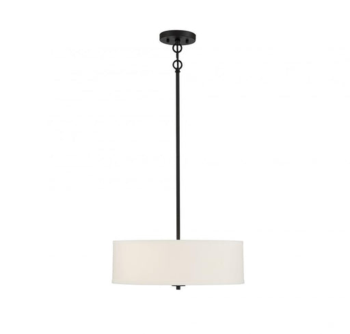 3-Light Pendant in Matte Black