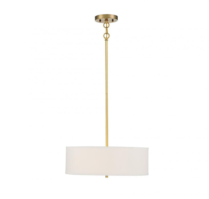 3-Light Pendant in Warm Brass