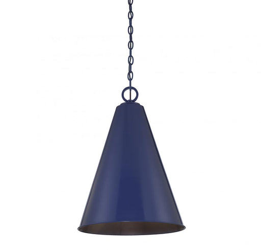 1-Light Pendant in Navy Blue