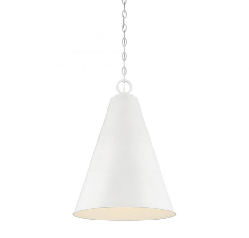 1-Light Pendant in White