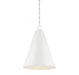 1-Light Pendant in White