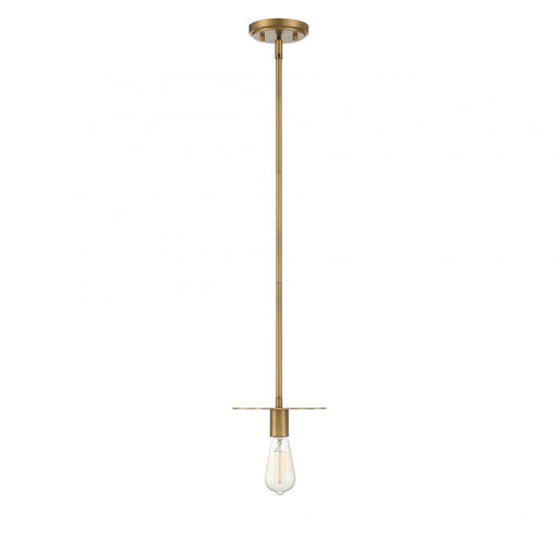 1-Light Mini Pendant in Natural Brass