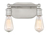 2-Light Bathroom Vanity Light in Brushed Nickel