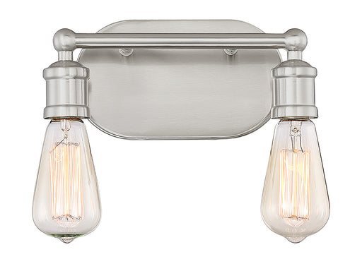 2-Light Bathroom Vanity Light in Brushed Nickel