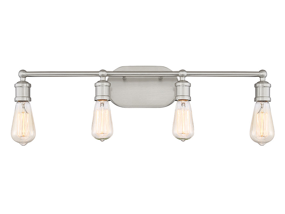 4-Light Bathroom Vanity Light in Brushed Nickel