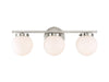 3-Light Bathroom Vanity Light in Brushed Nickel