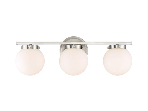 3-Light Bathroom Vanity Light in Brushed Nickel