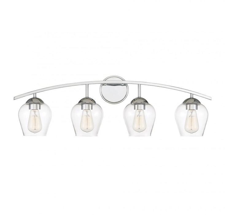 4-Light Bathroom Vanity Light in Chrome