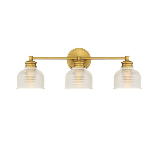 3-Light Bathroom Vanity Light in Natural Brass