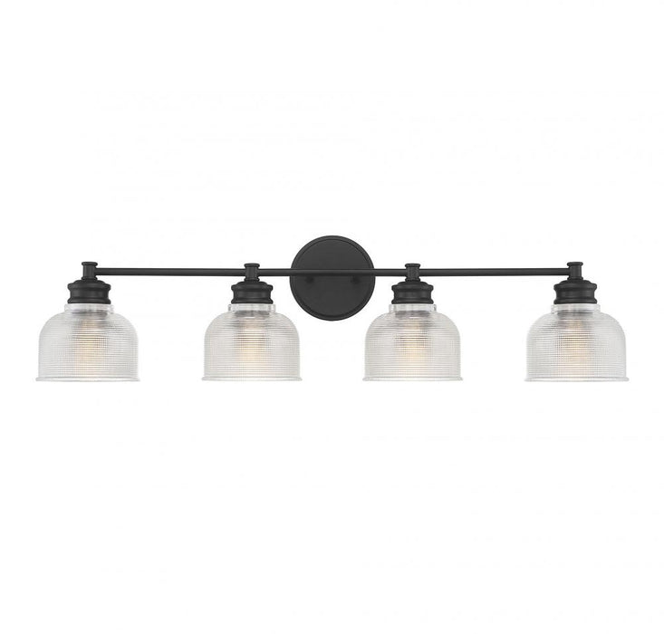 4-Light Bathroom Vanity Light in Matte Black