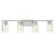 4-Light Bathroom Vanity Light in Brushed Nickel