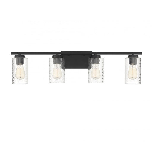 4-Light Bathroom Vanity Light in Matte Black