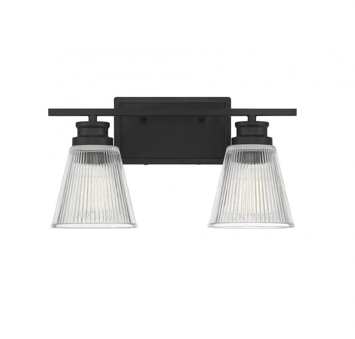 2-Light Bathroom Vanity Light in Matte Black