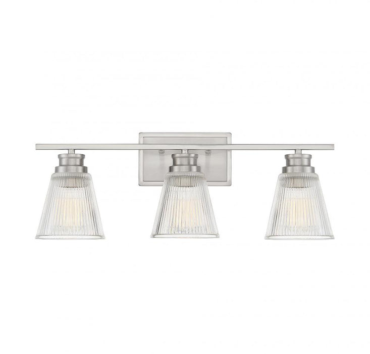 3-Light Bathroom Vanity Light in Brushed Nickel