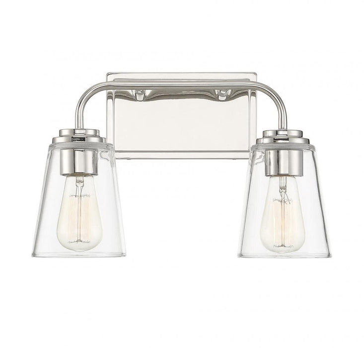 2-Light Bathroom Vanity Light in Polished Nickel