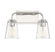 2-Light Bathroom Vanity Light in Polished Nickel