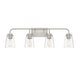 4-Light Bathroom Vanity Light in Brushed Nickel