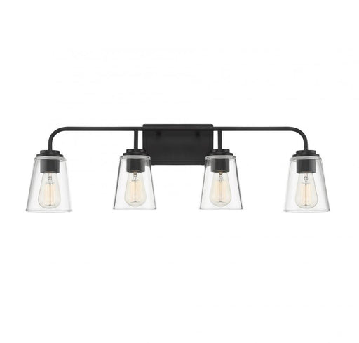 4-Light Bathroom Vanity Light in Matte Black