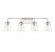 4-Light Bathroom Vanity Light in Polished Nickel